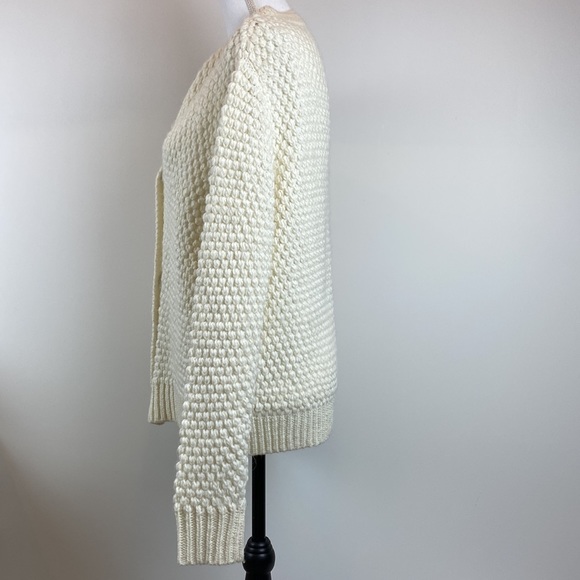 Rebecca Taylor La Vie Off white wool blend cardigan in size M - Picture 4 of 8